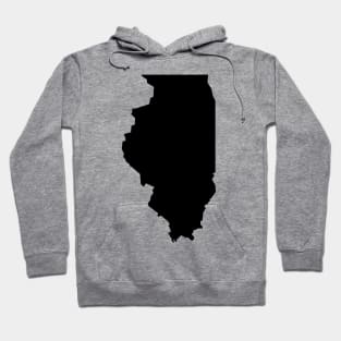 Illinois map in black Hoodie